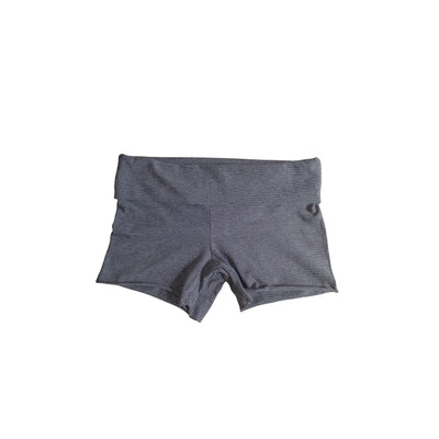 Charcoal Striped Micro Shorts