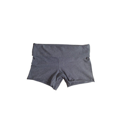Charcoal Striped Micro Shorts