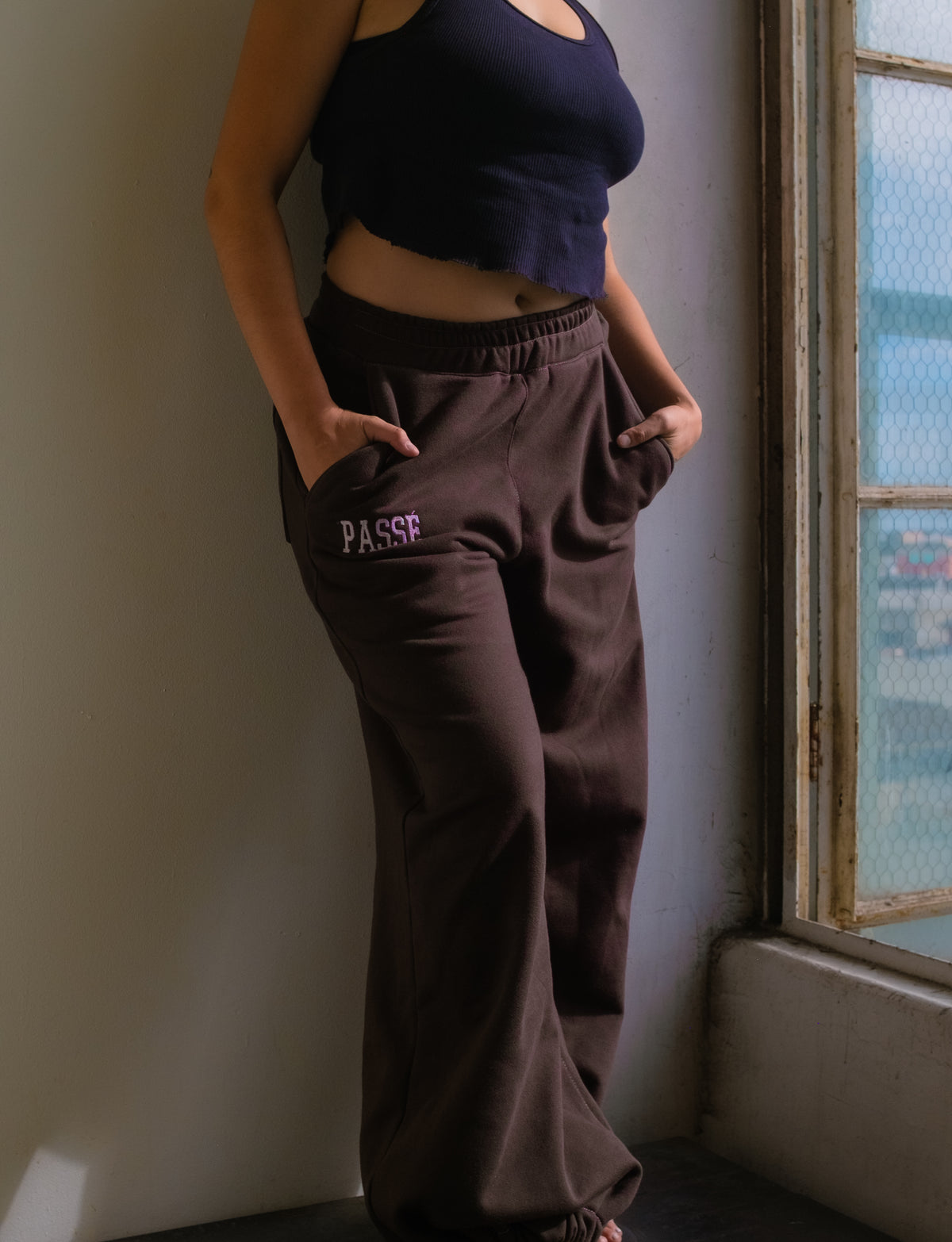 University Scrunched Fleece Sweatpants