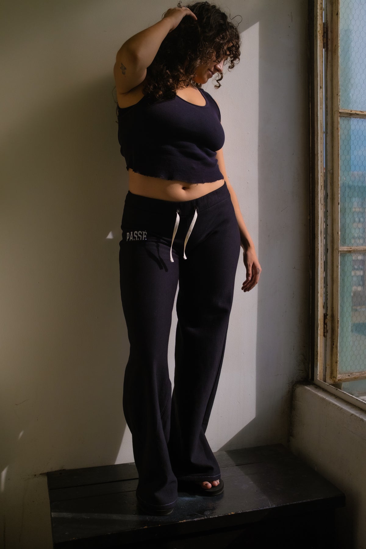 University Low-Rise Sweatpants "alyssa cut"