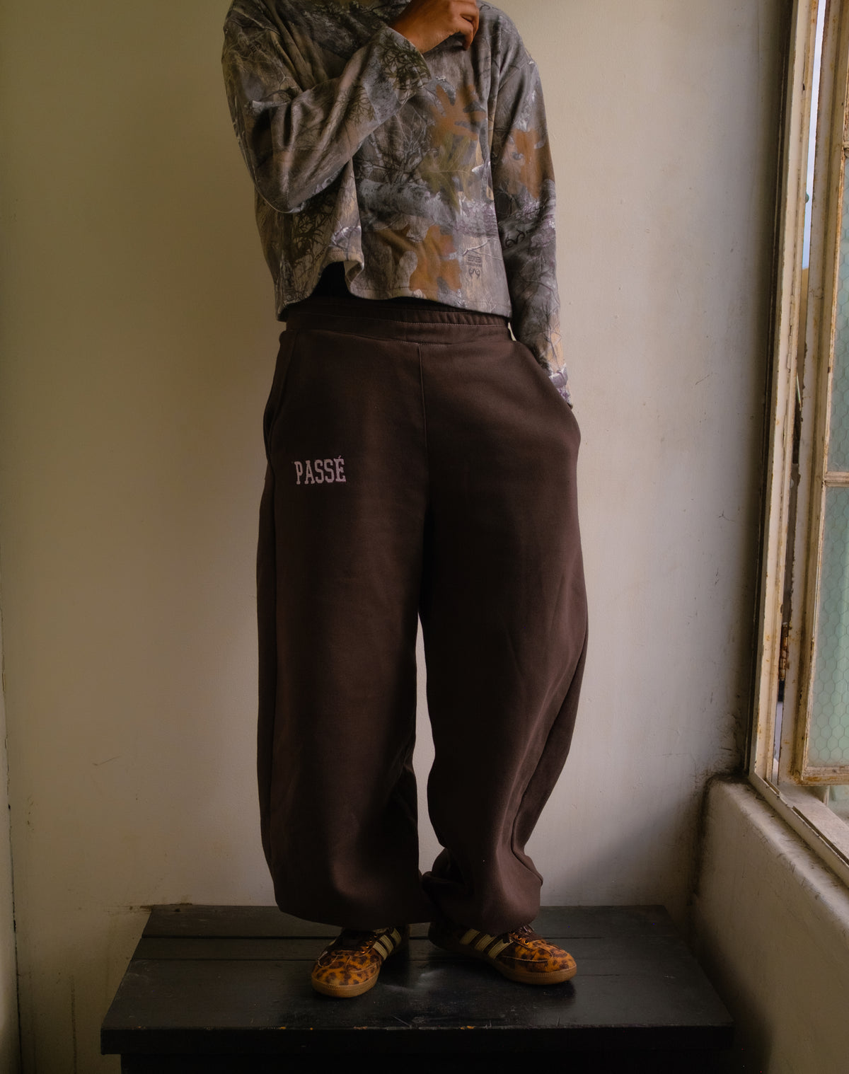 University Scrunched Fleece Sweatpants
