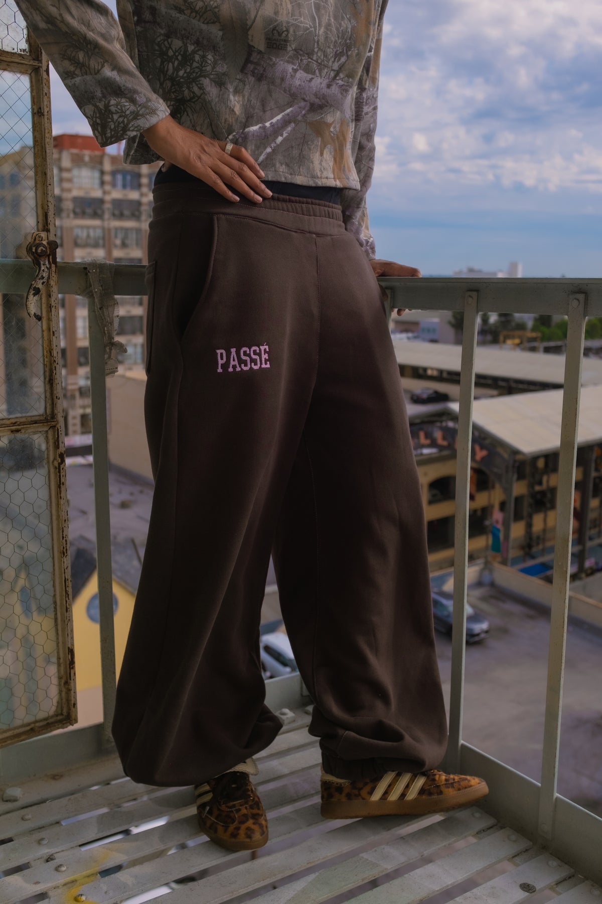University Scrunched Fleece Sweatpants